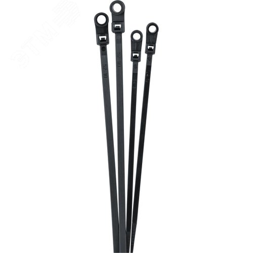 Стяжка кабельная (Хомут) под винт 3,6x150-100BL PA6.6 черная (100 шт/уп) Jazzway - фото 1