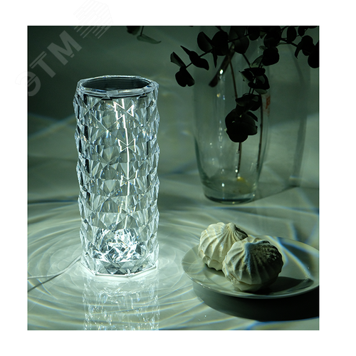 Светильник настольный светодиодный CTL3-USB прозрачный кристалл ФАZА - фото 4