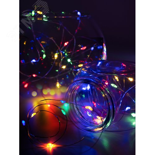 Комплект из 2-х гирлянд Пробки для внутренних помещений IP20 DC-G04-20MS2 мультицветные 20 LED 3xAG13 - фото 7