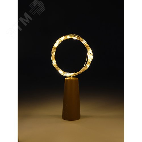 Комплект из 2-х гирлянд Пробки для внутренних помещений IP20 DC-G04-20YS2 желтый свет 20 LED 3xAG13 - фото 6