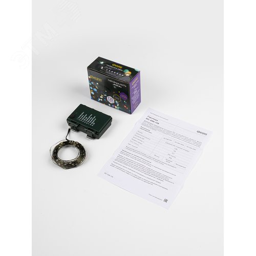 Гирлянда-роса уличная питание от батареек DC-G06-120M 120 мультицветная microLED 12.1 м 8 режимов 3xAA - фото 2