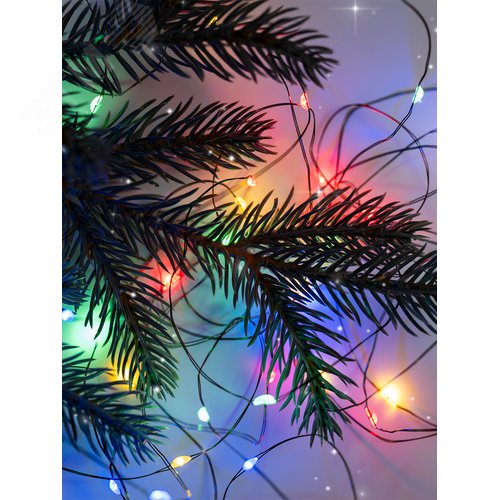 Гирлянда-роса уличная питание от батареек DC-G06-120M 120 мультицветная microLED 12.1 м 8 режимов 3xAA - фото 7