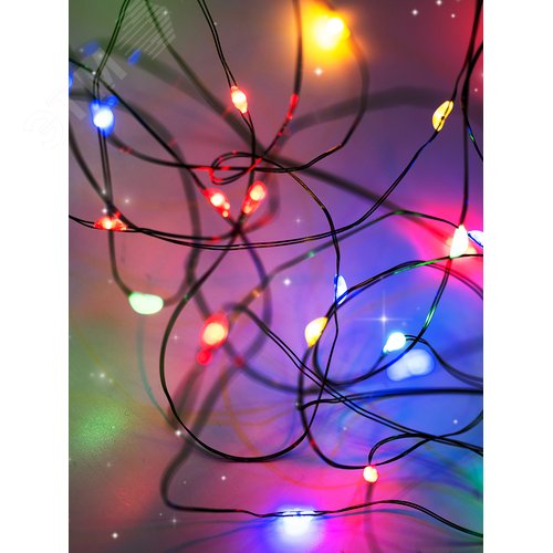 Гирлянда-роса уличная питание от батареек DC-G06-120M 120 мультицветная microLED 12.1 м 8 режимов 3xAA - фото 8