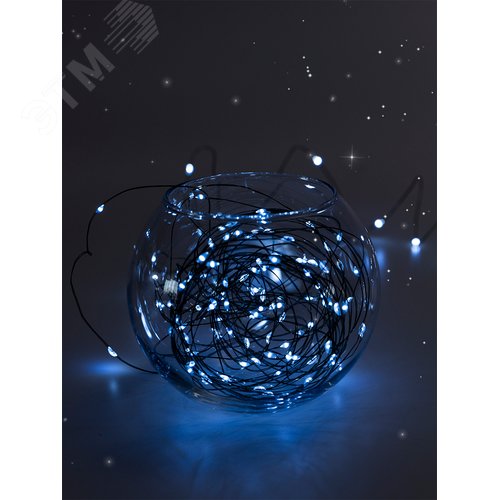 Гирлянда-роса уличная питание от батареек DC-G06-120W 120 белый свет microLED, 12.1 м 8 режимов 3xAA - фото 6