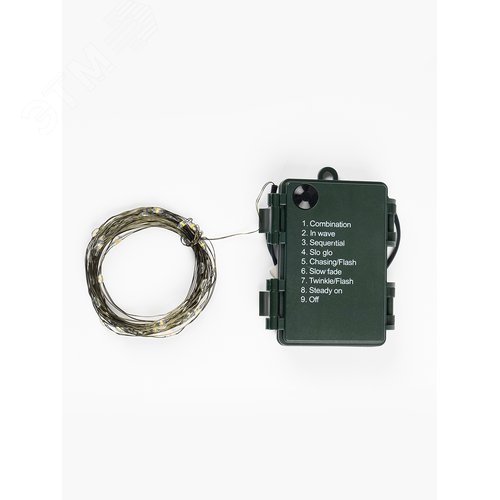 Гирлянда-роса уличная питание от батареек DC-G06-50W 50 белый microLED 5.1 м. 8 режимов 3xAA - фото 3