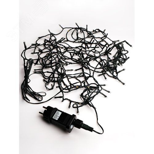 Электрогирлянда светодиодная нить, теплый белый, 9 м, IP44, 8 режимов, DCB-LD180WW-C-31V - фото 1