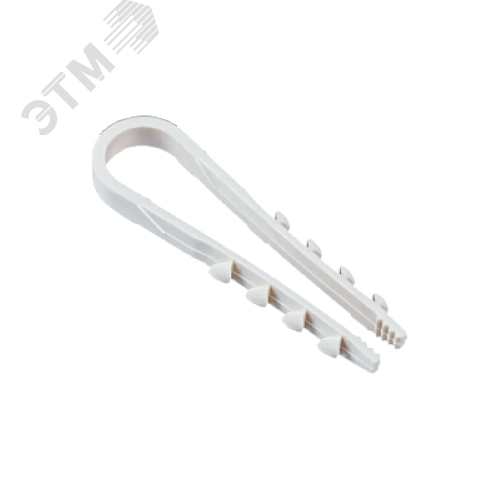 Изображение товара Дюбель-хомут для круглого кабеля белый 05-10-45 Jazzway (100шт/уп) (упак)