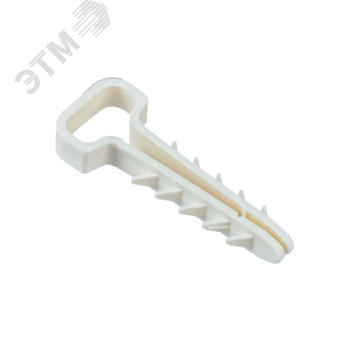 Изображение товара Дюбель-хомут для плоского кабеля белый PCD-F 05x08-45-100WH PA6.6 Jazzway (100 шт/уп) Jazzway (упак)