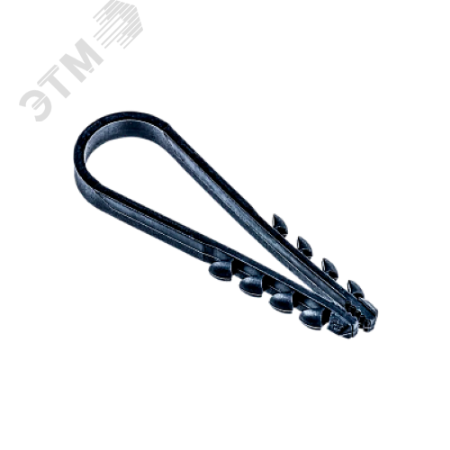 Изображение товара Дюбель-хомут для круглого кабеля черный 05-10 Jazzway (100 шт/уп) (упак)