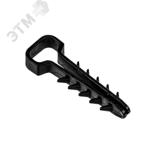 Изображение товара Дюбель-хомут для плоского кабеля черный PCD-F 05x08-45-100BL PA6.6 Jazzway (100 шт/уп) Jazzway (упак)