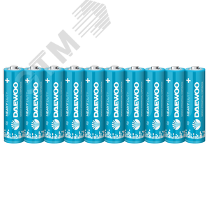 Изображение товара Элемент питания LR03 (AAА) DAEWOO солевая Heavy Duty, упаковка 10 шт. (упак)