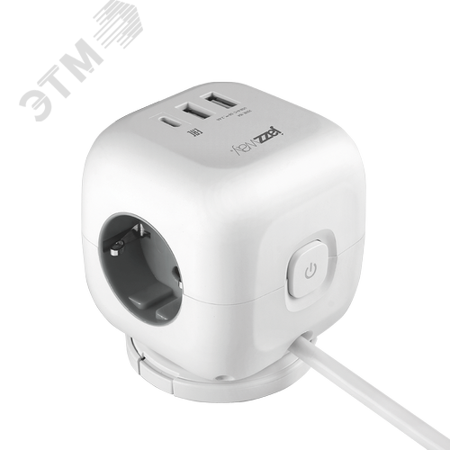 Изображение товара Удлинитель EC-03U-150-wh3x1,5 заземление, выключатель (шт)