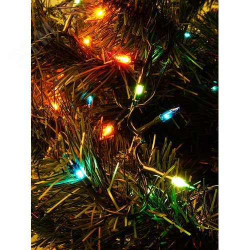 Гирлянда внутренняя 50 миниламп разноцветная 3 м 2 режима - фото 4