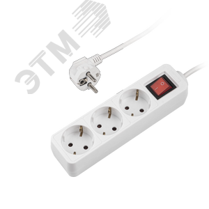 Изображение товара Удлинитель бытовой ФАZА FTS-05-300 5x3,0 с заземлением и выключателем (шт)