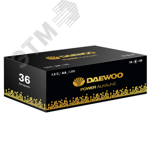 Изображение товара Элемент питания LR03 (AAА) DAEWOO Power Alkaline, упаковка 36 шт. (упак)