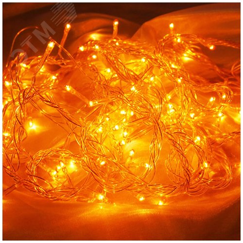 Электрогирлянда внутренняя 100 микроламп желтая - фото 3