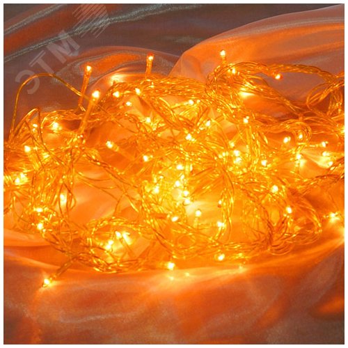 Электрогирлянда внутренняя 100 микроламп желтая - фото 4