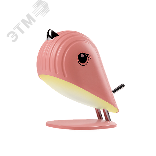 Светильник настольный аккумуляторный светодиодный ПТАШКА розовый - фото 1