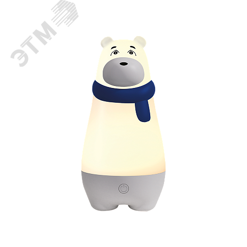 СВЕТИЛЬНИК настольный аккумуляторный светодиодный МИШКА синий - фото 1