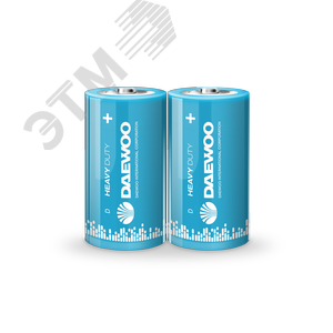 Изображение товара Элемент питания LR20 DAEWOO солевая Heavy Duty, упаковка 2 шт. (упак)