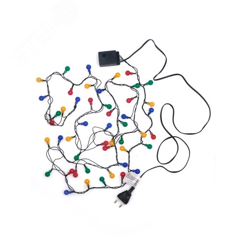 Электрогирлянда Жемчужные шарики 48LED 2.4 м разноцветная - фото 2