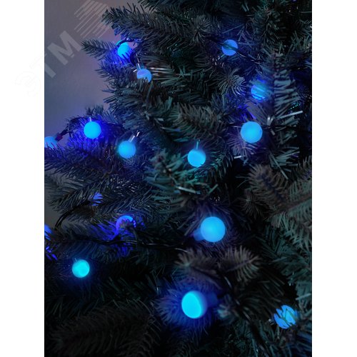Электрогирлянда Жемчужные шарики 128LED синяя - фото 2
