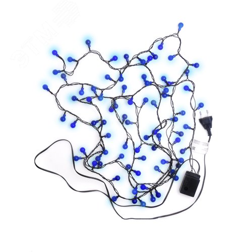 Электрогирлянда Жемчужные шарики 128LED синяя - фото 4