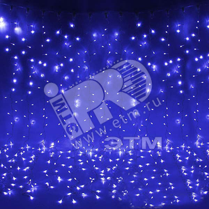 Электрогирлянда Занавес LDCL368-B-E 150x150 368L LED. синий