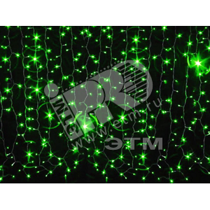 Электрогирлянда Занавес LDCL368-G-E 150x150 368L LED. зеленый 4690601035516 JazzWay