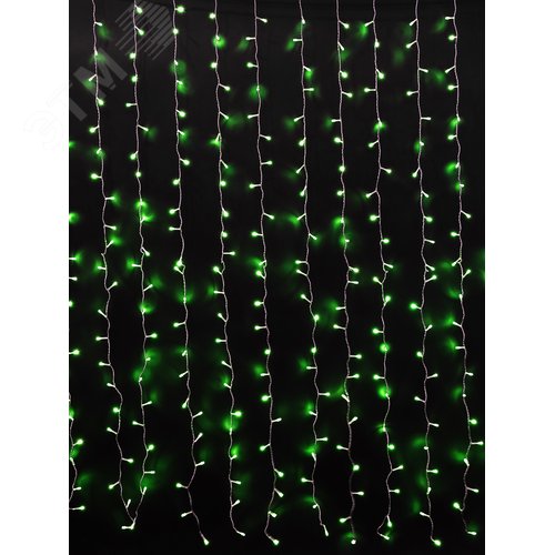 Электрогирлянда Занавес LDCL368-G-E 150x150 368L LED. зеленый - фото 2