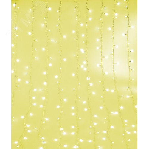 Электрогирлянда Занавес LDCL368-Y-E 150x150 368L LED. желтый - фото 4