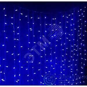 Электрогирлянда занавес 300x220см,528 синих светодиодов IP20, LDCL528C-B - фото 1