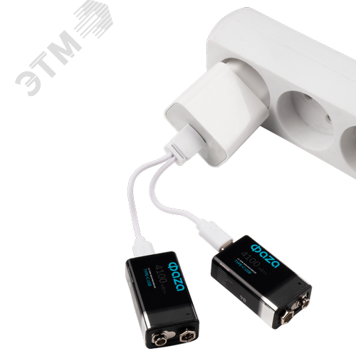 Элемент питания аккумуляторный зарядка TYPE-C ФАZА  9V 4100 mWh USB Box-2 - фото 5