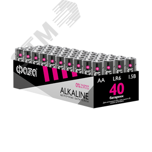 Элементы питания алкалиновые LR 6  (AA) ФАZА Alkaline (40 шт. в упаковке)
