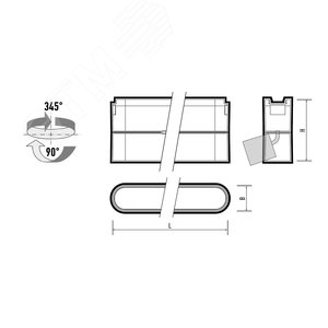 Светильник трековый светодиодный низковольтный ДПО16 1112R 12W 4000K frost 90 град черный IP20 - фото 3