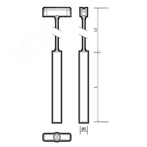 Светильник трековый светодиодный низковольтный ДПО16 2416P-1m 16W 4000K 24 град черный IP20 - фото 2