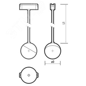 Светильник трековый светодиодный низковольтный ДПО16 3010P-1m 10W 4000K 100 град черный IP20 - фото 2