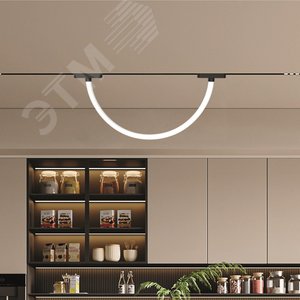 Светильник трековый светодиодный низковольтный ДПО16 4018-1m 18W 4000K 360 град черный IP20 - фото 3