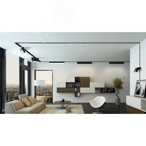 Светильник трековый светодиодный низковольтный ДПО16 1018 18W 3000K frost 90 град черный IP20 - фото 3