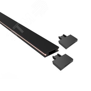 Изображение товара Шинопровод низковольтный черный 2м MTR16 2M-BL с токоподводом и заглушкой (шт)