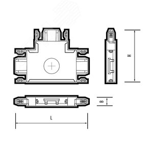 Коннектор черный T-обр. MTR16 CT-BL - фото 2