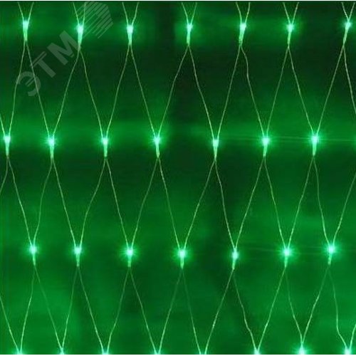 Электрогирлянда Сетка 144 LED уличная зеленая - фото 1
