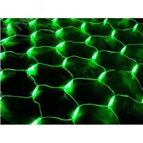 Электрогирлянда Сетка 144 LED уличная зеленая - фото 2