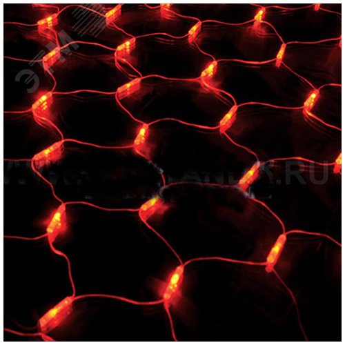 Электрогирлянда Сетка 144 LED уличная красная - фото 2