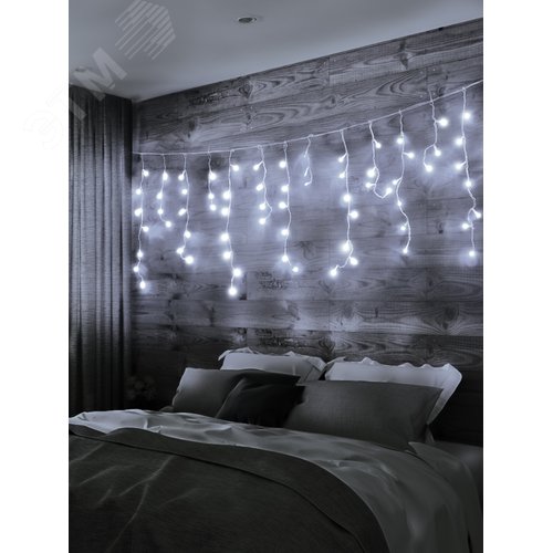 Электрогирлянда Сосульки 100LED уличная белая - фото 2