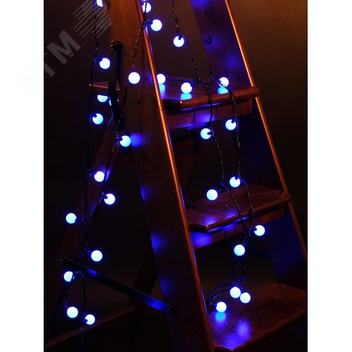 Электрогирлянда Шарики наружная 70LED 2.4см синяя - фото 3