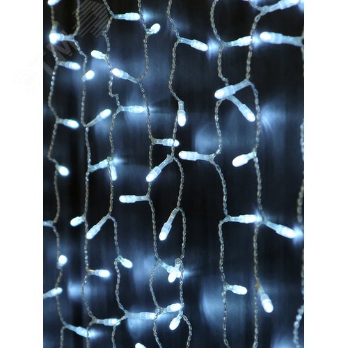 Гирлянда Занавес световой 625LED 2.5х1.5м уличный белый - фото 2