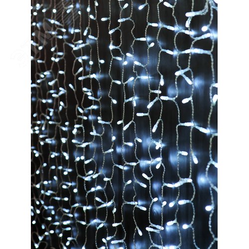 Гирлянда Занавес световой 625LED 2.5х1.5м уличный белый - фото 3