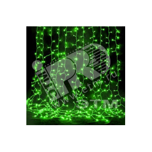 Гирлянда Занавес световой 925LED 2.5х3м уличный зеленый - фото 1