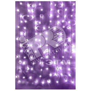 Электрогирлянда Занавес 625 LED 2.5х1.5 м фиолетовая - фото 1